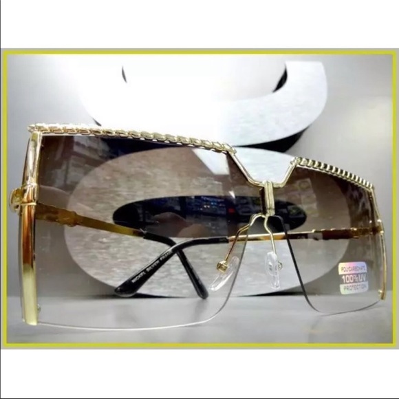 Oversized retro, flat sunglasses - Picture 5 of 7